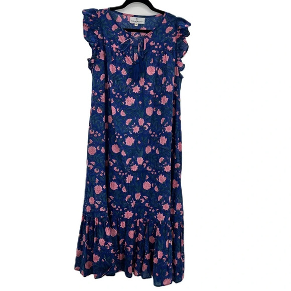 The Fox and The Mermaid Venice Aarya Tent Maxi Dress Floral Sleeveless Tiered M - Picture 5 of 15